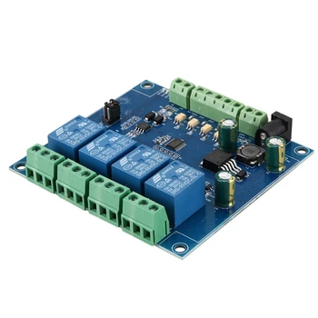 Modbus Rtu 7-24V 4-канальный релейный модуль Коммутатор RS485/TTL UART Интерфейс связи Подключение 8-битное управление микроконтроллером