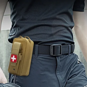  Аптечка Медицинская сумка EDC Тактический открытый медицинский мешок Жгут Ножницы Поясная сумка Военный вентилятор Тактическая сумка для выживания