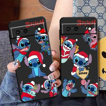 Счастливого рождественского стежка Disney Для Google Phone Чехол Pixel 7 6 Pro 6A 5A 5 Motorola G8 E7 Power Play Plus 5G Черная мягкая обложка
