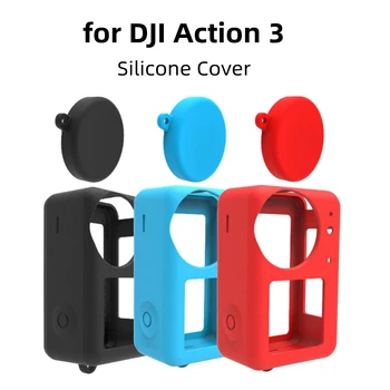 Для DJI Action 3 Силиконовый чехол Защитный чехол Объектив для DJI Osmo Action 3 Защитный чехол Аксессуары для спортивных камер