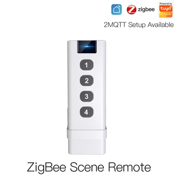 Tuya Smart Scene Switch 4 Gang 12 Mode Настенные / портативные пульты дистанционного управления для сцены автоматизации умного дома 2MQTT Доступно