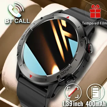 Nx9 Прочные мужские мужские часы для Android ios Водонепроницаемые часы 1,39 дюйма Круглый фитнес-трекер Bluetooth Call Smartwatch 2024