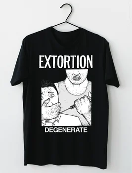 Extortion Австралийская хардкор-панк-группа Дегенеративная футболка L 2XL