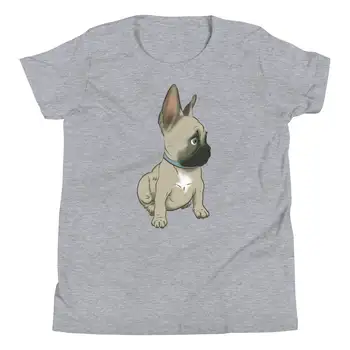 Очаровательная милая футболка щенка французского бульдога