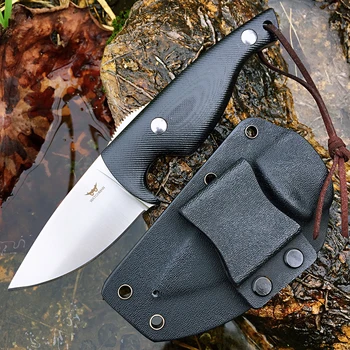 Нож сторожа WF218Fixed Blade D2 Ножи Прямой Охотничьи ножи на выживание Тактический кемпинговый инструмент