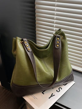 Простой стиль Классическая сумка через плечо большой емкости Лето 2023 Новая модная универсальная кожаная сумка Винтаж для женщин Повседневная сумка