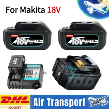 Воздушный транспорт Аккумулятор 18 В 6 Ач для замены литиевого аккумулятора Makita BL1830 BL1840 BL1850 BL1860 BL1850B BL1820 BL1815 со светодиодом