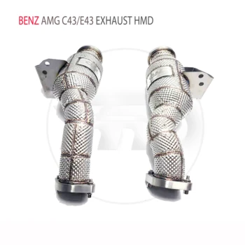 HMD Выпускной коллектор Даунпайд для Benz AMG C43 E43 Автомобильные аксессуары с разъемом каталитического нейтрализатора без трубы Cat