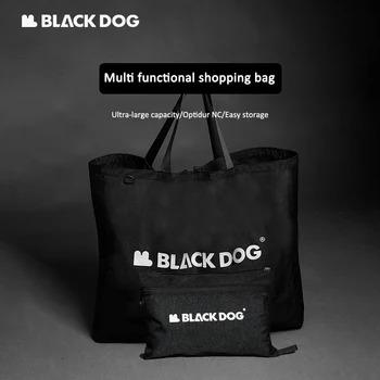 Blackdog Многофункциональная сумка для покупок Черная складная сумка большой емкости Складная портативная износостойкая сумка-шопер