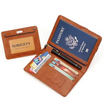  Противоугонная щетка Многофункциональное хранение Держатель карты вакцинации Сумка для паспорта Чехол для паспорта для поездок за границу