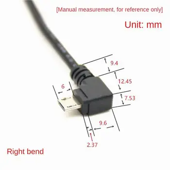 градусный локоть мини-USB линия передачи данных вверх и вниз левый и правый колено Т-образный порт V3 мини-кабель для зарядки miniusb
