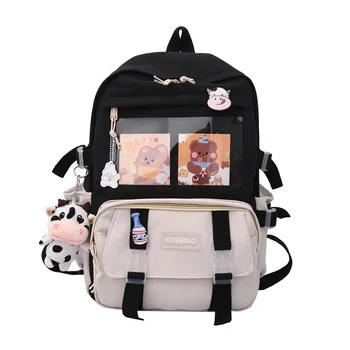 2023 Модный водонепроницаемый женский рюкзак Подросток Девочка Симпатичная книжная сумка Рюкзак для ноутбука Студент Школьная сумка Женский