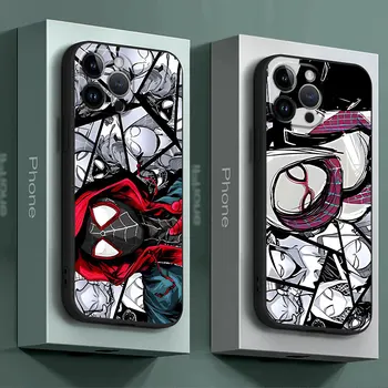Силиконовый чехол для телефона для Apple iPhone XS X 15 Pro Max 11 Pro 7 6s XR 14 8 Plus SE 12 Mini 13 Чехол Marvel Spider Man Gwen Art