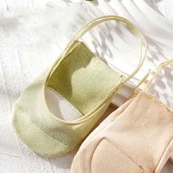 Летняя мода Сетка Удобные Невидимые Дышащие Женщины Слинг Носки Лодочные Носки Половина Ладони Носки Кружевные Носки Тапочки