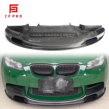 Для BMW 3 серии E92 M3 Высококачественный бампер из углеродного волокна V-образный бампер передняя губа сплиттер автомобильный обвес аксессуары