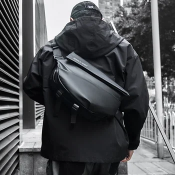 Мужская модная сумка-мессенджер на одно плечо Повседневная рюкзак большой емкости Велоспорт Путешествия Многофункциональная нагрудная сумка