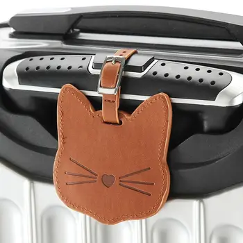 Регистрация на рейс Бирка чемодана в форме кошки Этикетка для сумочки Багажная бирка Аксессуары для путешествий Чемодан в самолете Бирка Посадочный талон